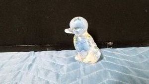 Fenton hand painted glass duck by J. Powell