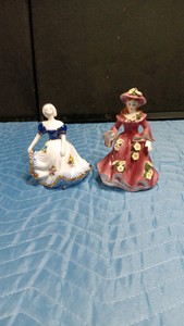 2 Lovely Lady Figurines