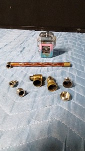 Pipeblunt holder, pipe parts and an electronic lighter with flashlight and blinking lights