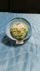 Vintage Reverse Painted Globe