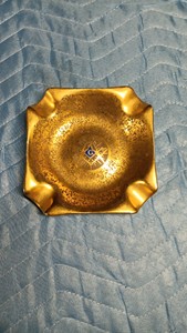 Granada Gold Line Pottery Ashtray
