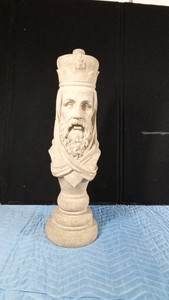 MegaChess Medieval King chess piece crafted from light fiberglass.
