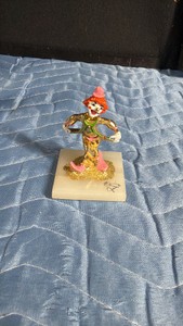 vintage 24K gold-plated clown figurine by Judi Originals of California, produced around the 1970s