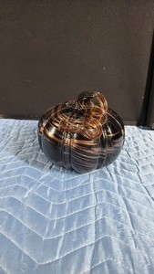 handblown studio art glass pumpkin