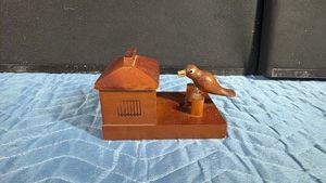 vintage mechanical bird toothpick dispenser