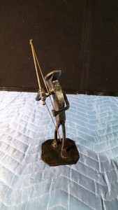 Fly fishing - outdoor adventure railroad spike sculpture byRoland Metal Art