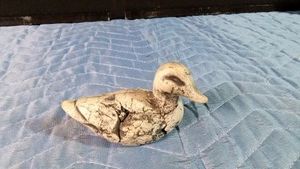 Duck figurine handcrafted from Mt. St. Helens volcanic ash