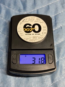 2022 Tuvalu 60 Years of Bond 1 oz silver bullion coin.