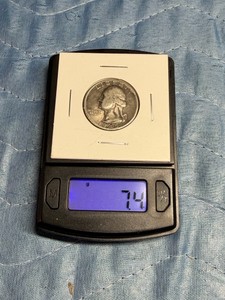 1945 D Washington Quarter placed in a protective holder
