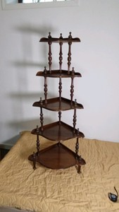 5 Tier wood corner shelf