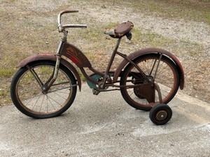 Vintage Huffy Convertible Bicycle with Training Wheels
