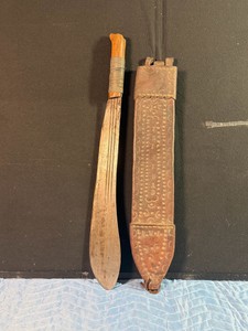 Vintage Machete with Sheath - see description for more info