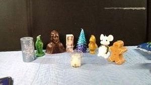 9 Unique collectible Christmas candles