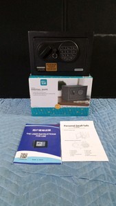 Small digital safe with back key (Solid steel) includes instructions