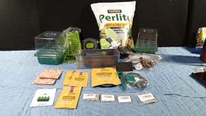 Starter growing kit for lemon, apple,orange and cherry trees