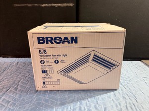 Broan Ceiling Bathroom Exhaust Fan with Light New in the Box