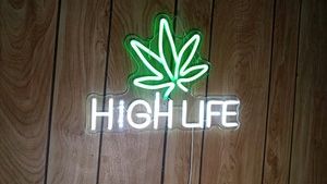 Marijuana Highlife LED neon looking lighted sign - electric