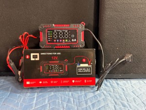 6-Amp automatic smart charger designed for 12V batteries, including AGM, Gel, SLA, and LiFePO4 types.