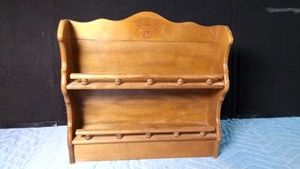 Vintage Watkins wooden spice rack