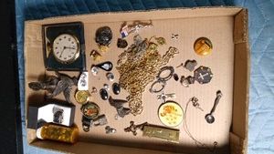 Flat of jewelry including Sterling Silver