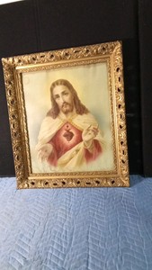 Framed Sacred Heart of Jesus print