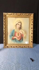 Framed Immaculate Heart of Mary print