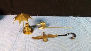 3 brass duck items