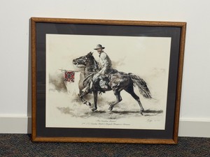 Framed , Signed and Numbered Print by Bob Graham - The Stainless Banner 2nd S.C. Cavalry Butlers Brigade Hamptons Division - 2881000