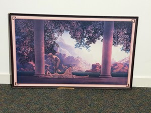 Framed art print of Daybreak by American artist Maxfield Parrish - see description for more details