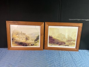 2 - Framed Lithographs by David Roberts