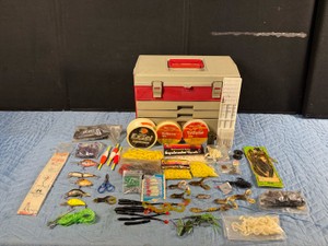 Plano 833 Fishing Tackle Box Full of Tackle - see description for more info