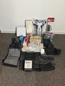 Comfort Posture Brace - Self Afjusting Knee Brace - Plantar Fascia Sleeve - Knee & Calf Airbag Massage - Back Brace - U Massage Pillow and More