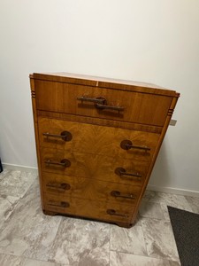 Vintage Art Deco Water Dresser - 5 Drawers