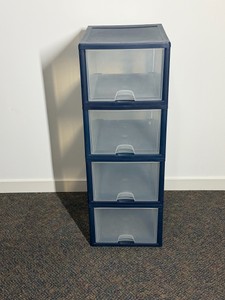 Sterilite 4-drawer plastic storage organizer tower