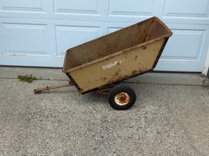 Montgomery Ward Garden Mark steel yard and garden dump cart
