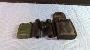Back Track gps and Bushnell binoculars with belt case