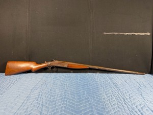 12 Gauge vintage, single-shot break-action shotgun with a wooden stock. - see description for more info - Background check required