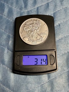2024 - 1 troy ounce American Silver Eagle coin in a protective case.