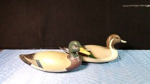 2 Wooden duck decoys