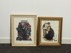 2 - Framed Norman Rockwell Pictures