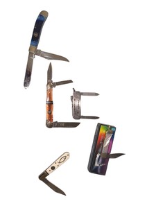 Lot of 5 Folding Pocket Knives & Veteran Multi-Tool  Hunting, Fishing & Collectible Knives