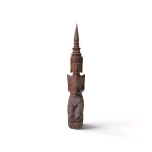 Hand-carved wooden statue of a Theppanom