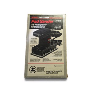 Vintage Craftsman Pad Sander, model number 911611 in Box