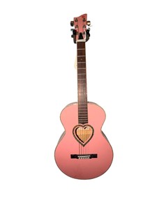 JJ Heart Pink Acoustic Guitar  Model JJC-HRTKITPPK  Working - Valued at $200