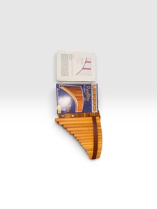 Wooden Pan Flute w Instruction Book & Sheet Music