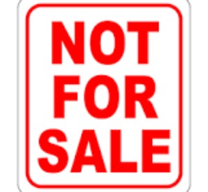 not for sale.