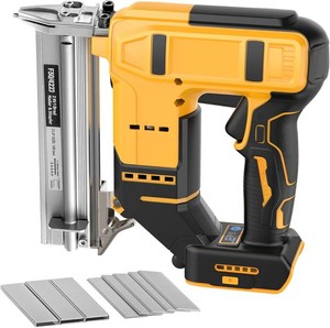 Electric Nail Gun for Dewalt 20V Battery, 18 Gauge 2 in 1 Brad Nailer Cordless Brushles Staple Gun with 1000pcs Nails and 1000pcs Staples Included for Home Improvement, DIY (No Battery)