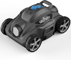 $159 2024 New Cordless Robotic Pool Vacuum Cleaner, Last 110 Mins & Clean 1076 Sq. Ft for Above Ground and Inground Pool Robot - 5800mah Automatic Parking Pools Cleaning Tools PC01 Grey, Gray