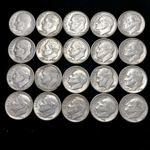 Lot of (20) Total Constitutional Silver (90%) Roosevelt Dimes