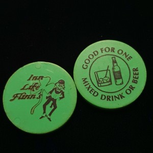 Lot of (2) (Rare) Hard to find Inn Like Flinns drink tokens